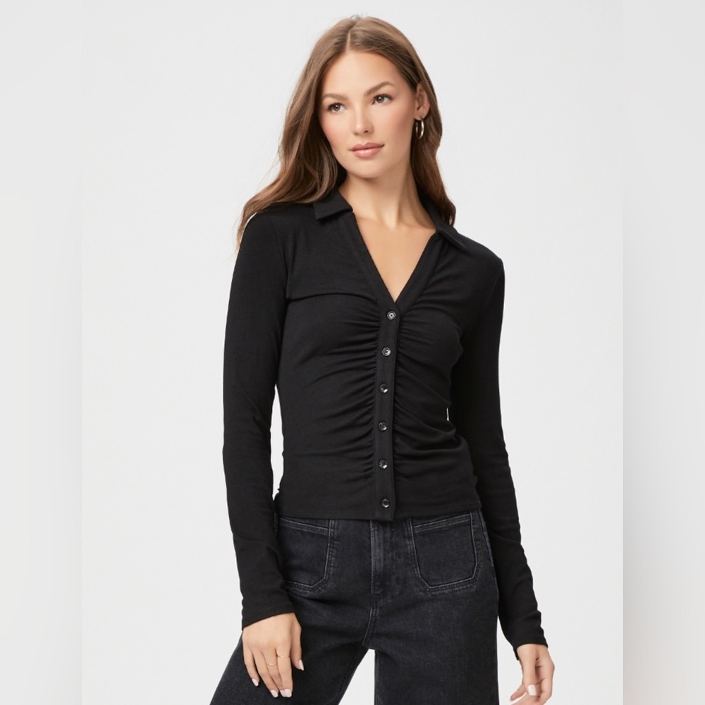PAIGE Lafayette Top in Black - Size L
